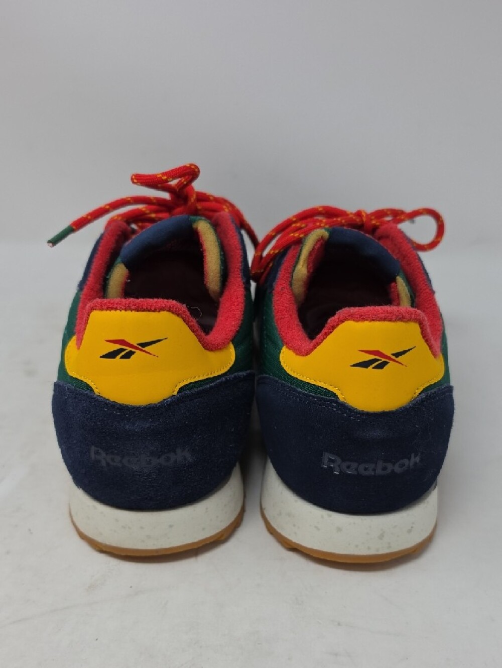 Reebok Multicolor Green Navy Retro Trainer with Red Laces Size 12 - Picture 4 of 7